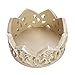 Hosley White Resin Pillar Candle Holder is 5.11 Inch Diameter Ideal Gift for Wedding Party Special Occasion or as a Home Decor W1