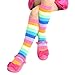 Angelina Unisex Kids Girls Boys Rainbow Striped Knee High Sock (1-Pair), 2540A_6-8