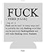 The F Word Freak Verb Definition | Funny Novelty Can Cooler Coolie - Set of two (2) | Beer Beverage Holder - Beer Gifts Home - Neoprene No Fade Can Cooler
