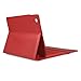 Generic Leather Case with Bluetooth Wireless Keyboard for iPad 2/3/4 (Red Case for Apple Ipad 2 3 4)