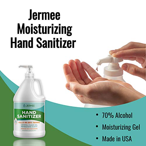 Jermee Moisturizing Hand Sanitizer Gel, 70 Alcohol Kills 99.99