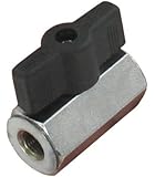 W.E. Anderson Mini Brass Ball Valve, MVB-TF1, Tee Handle, 1/8" Female NPT x 1/8" Female NPT