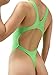 LinvMe Women's Sexy Hot Thong One Piece Swimwear High Cut Swimsuit Bathing Suits M Green