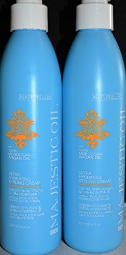 Majestic Oil Ultra Hydrating Styling Cream 8 oz w/100% Moroccan Oil - 2 pack