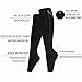Compression Socks with Zipper for Men Open Toe Toeless 20-30mmHg Knee High Support Stockings Hose Sleeves Graduated Athletic Medical Fit for Women Running Flight Nurses (Black XL)