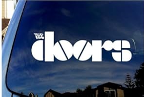 SO COOL STUFF The Doors (bolded) Word - Vinyl 6" Wide (Color: White) Decal Laptop Tablet Skateboard car Windows Stickers