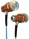 Symphonized NRG 3.0 Wood In-ear Noise-isolating Headphones, Deep Bass Earbuds with Mic & Volume Control, Stereo Earphones for iPhone, Samsung, Android, Smartphone, Laptop and more (Blue & Gray)
