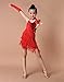 Happy Cherry Girl Sparkling Sequin Double Tassel Dancing Latin Rumba Salsa Dress