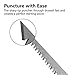 MulWark 6” Small Drywall Jab Saw Knife- Sheetrock Keyhole Saw Wire Fishing Tools to Puncture, Trim, Saw, Prune & Cut on Wallboards& Plywood with Sharp Tip Punch,Triple Ground Teeth& Protective Sheath
