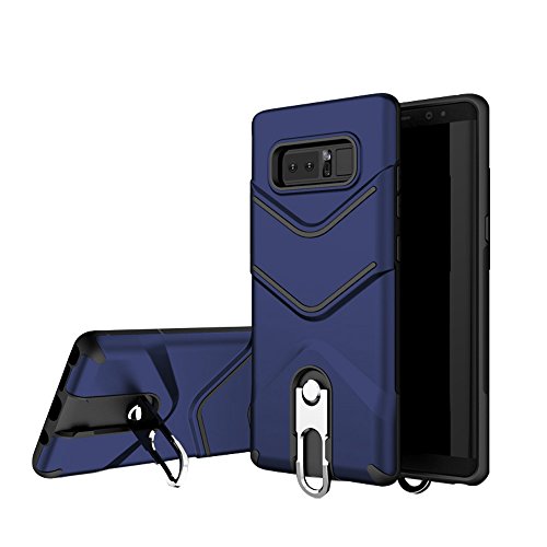 Note 8 Kickstand Note8 Phone Case Shockproof Galaxynote8 Cases Armor 8Note Samsung Cover Protective Stand Skin 6.3 Inch (Navy Blue)