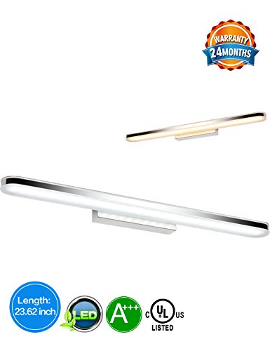 Led bathroom vanity lighting fixtures long shade stainl…