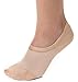 Bam&bü Women's Premium Bamboo Viscose No Show Uplifting Message Socks - 4 pairs - Beige - Small 5-7.5