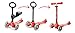 Micro Kickboard - Mini 3in1 Deluxe - Three Wheeled, Lean-to-Steer Swiss-Designed Micro Scooter for Toddlers with 3 Riding Options for Ages 1-5 (Red)