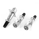uxcell 3Pcs Panel XLR 3Pin Female w 3P Male Microphone Cable Connector
