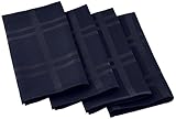 Cuisinart Easy Care Spill-Proof Formal Microfiber Fabric Dinner Napkin, 4-Pack, Navy