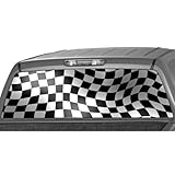 RACING CHECKER FLAG Rear Window Graphic Decal Tint Sticker Truck suv ute mini van checkered