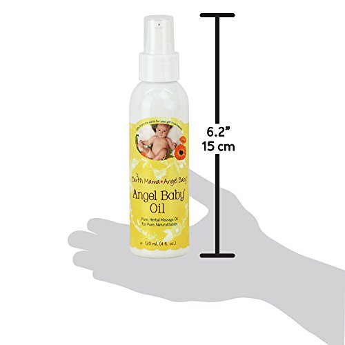 Earth Mama Calendula Baby Oil | Massage Oil for Newborn Skin Care, Dry Skin & Scalp Moisturizer, Fragrance Free, 4-Fluid Ounce