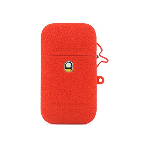 Texture Case for Vaporesso Aurora Play Pod Kit 650mAh Case,Anti-Slip Protective Silicone Case Skin Rubber Cover,Red