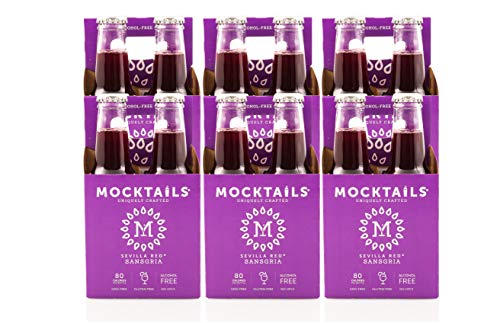 Mocktails Uniquely Crafted Alcohol Free Sevilla Red Sansgria, 6.8 fl. oz. (Pack of 24)