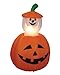 6 Foot Animated Inflatable Pumpkin & Popup Ghost
