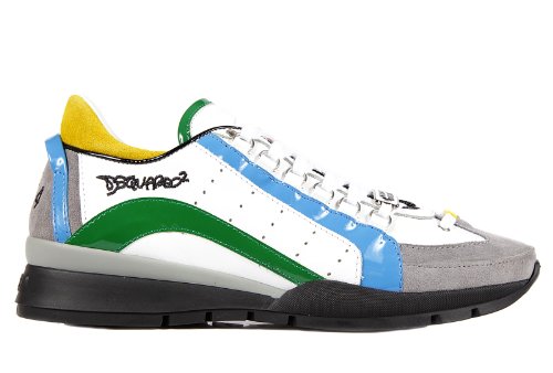 Dsquared2 men's shoes leather trainers sneakers green US size 8 S14SN404065