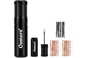 Oumers Tubeless Bike Tire Repair Tool Kit, Bike Tire Punctures with 15PCS Bacon Strips Plus Insertion Tool Tire Repair Fork R