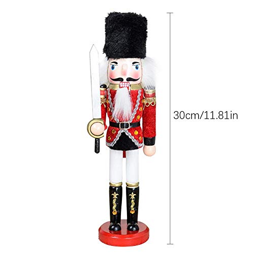 Handmade Painted Nutcracker Puppet Set Christmas Nutcracker Figures Ornaments Craft Desk Decoration - Thumbnail 7