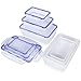 Food Storage Containers with Lids-12 Piece Set(6 Containers and 6 Lids)[60Oz,31Oz,14Oz]Airtight Leak Proof Meal Prep Containers - BPA Free Plastic Food Containers - Freezer&Microwave&Dishwasher Safe