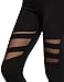 SweatyRocks Women's Long Mesh Sports Workout Tights Gym Yoga Leggings