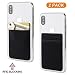 SS 2 Pack RFID Blocking Phone Card Holder, Adhesive Phone Wallet Stretchy Lycra Stick-On Credit Card Sleeves Fits Most Cell Phones & Cases (Black Black)