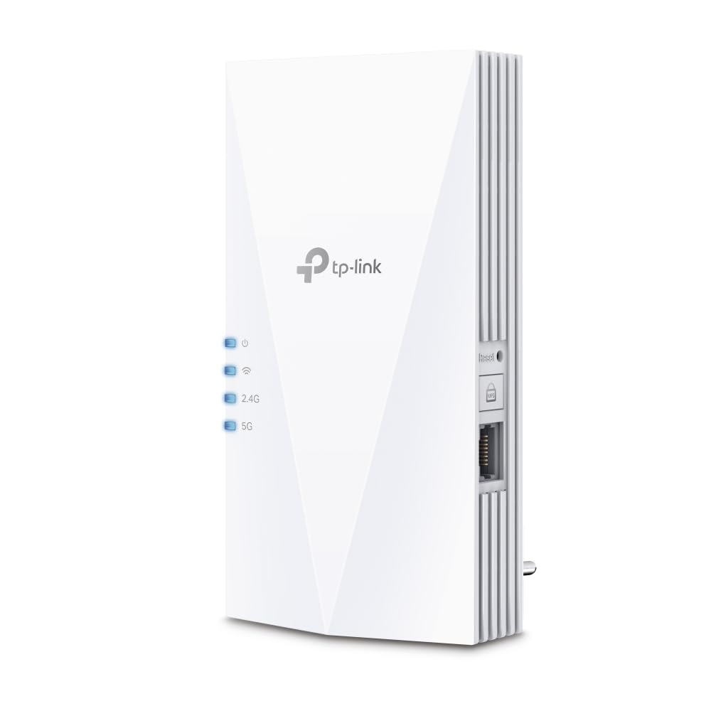 TP-Link RE780X WiFi 6 WLAN Verstärker Repeater AX3000(Dualband 2402MBit/s 5GHz + 574MBit/s 2,4GHz, MU-MIMO, Gigabit Port, kompatibel zu Allen WLAN Routern)