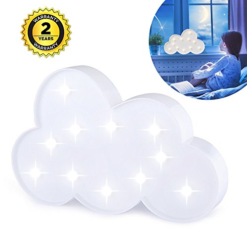 Lighted Cloud Sign - LED Marquee Cloud Baby Light Nursery Lamp - Home Decor Accents - Cloud Night Lights (White Cloud)