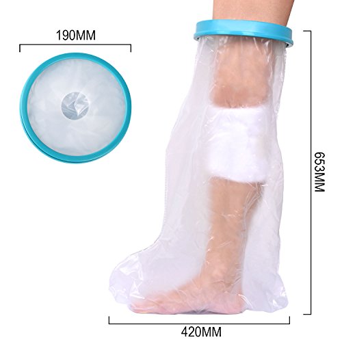 Waterproof Cast Cover Lower Leg, Lightweight Reusable Cast Cover for