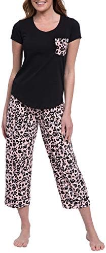 Women Cotton - Womens Capri Pajama Sets 