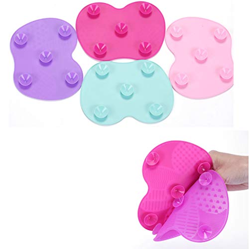 Kuke Makeup Brush Cleaning mat Silicone Makeup Brush Cleaner Pad Scrubber Board Cleaning Mat Hand Tools