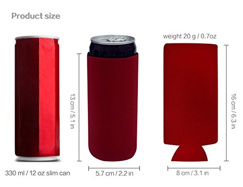 Acelane Beer Can Sleeves Cooler Insulated Covers Extra Thick Neoprene Fits Most 12 oz Cans Beer Soda Soft Drinks -Pack of 4