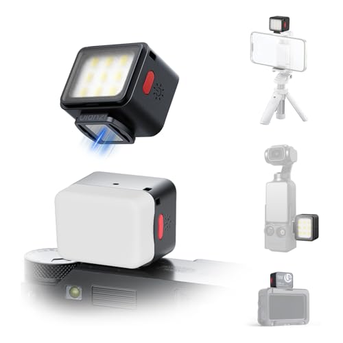 ULANZI DG01 Mini Cube Phone Light Portable LED Camera Light for DJI OSMO Pocket 4/3 Action Camera Sony zv-e 10 Canon r550,Support Magnetic Attraction & Type-C Charging for ULANZI JJ02 Tripod