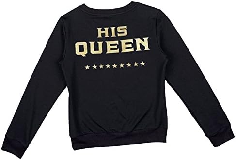 Zjzhao shop Couple T-Shirt The King and His Queen Love Matching Shirts Couple Tee Top Hoodie (XL(US16/UK20/EU46), THE QUEEN)