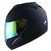 WOW Motorcycle Full Face Helmet Street Bike Matt Black, Size M (55-56 CM,21.7/22.0 Inch)