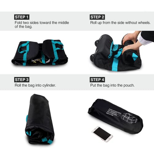 REDCAMP 85L Foldable Duffle Bag with Wheels 26", 1680D Oxford