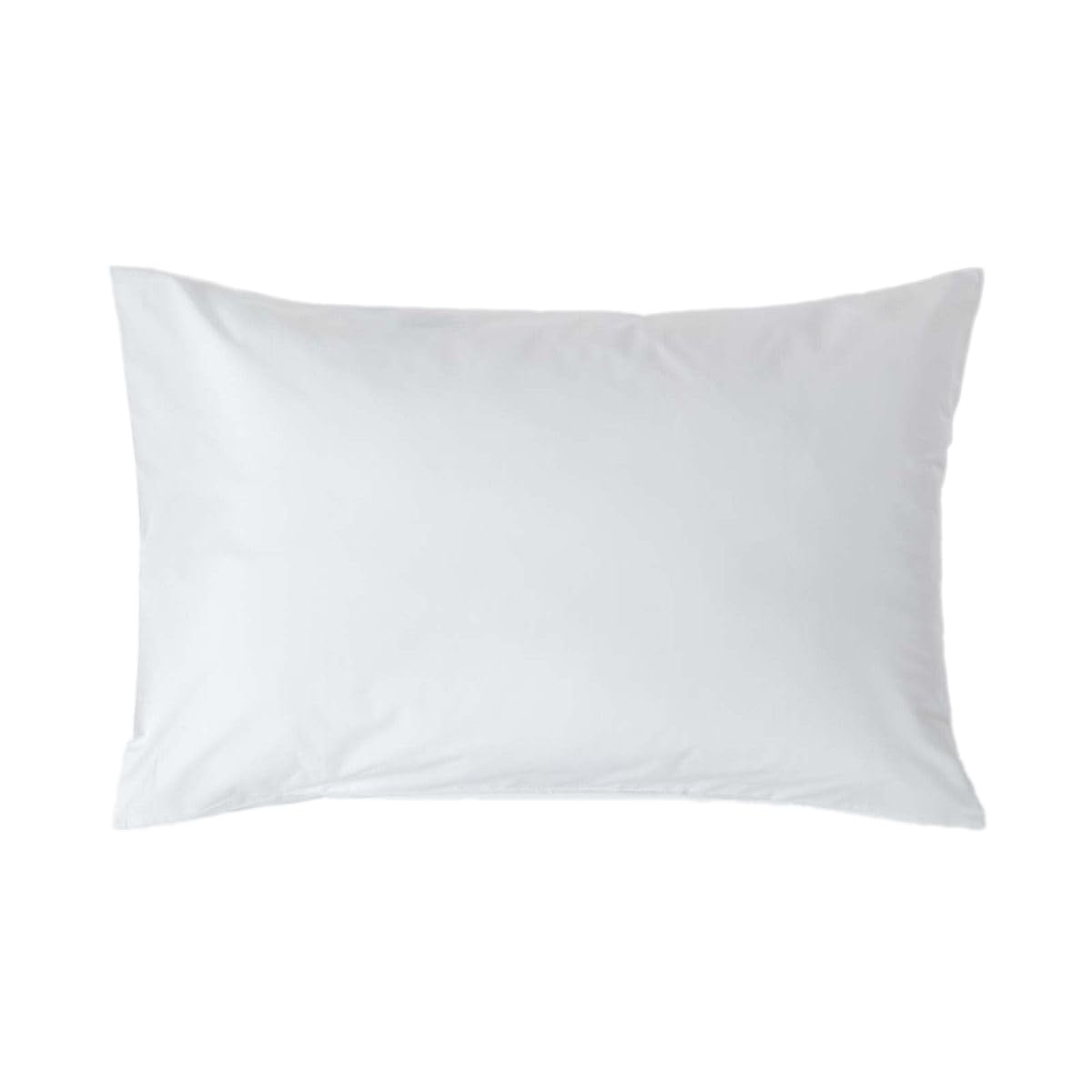 HOMESCAPES White Pure Egyptian Cotton Pillowcase Standard Size 200 TC 400 Thread Count Percale Equivalent Housewife Pillow Case