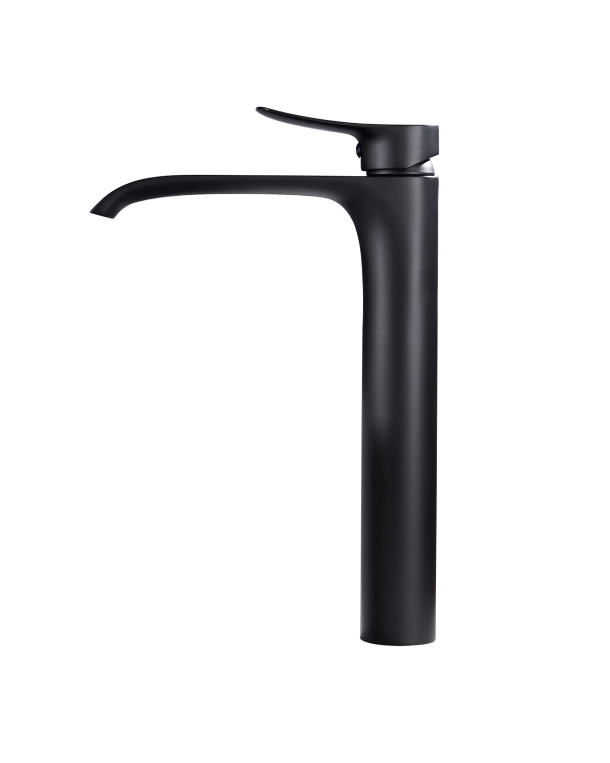 Bathroom Basin Mixer Tap Matte Black Tall Mono Waterfall Sink Tap Single Lever Countertop Washbasin Mixer Tap Brass