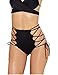 CENG MAU Swimwear Women Retro Brazilian Lace up Ruched Cheeky Tie Sides Swimsuit High Waisted Bikini Bottom