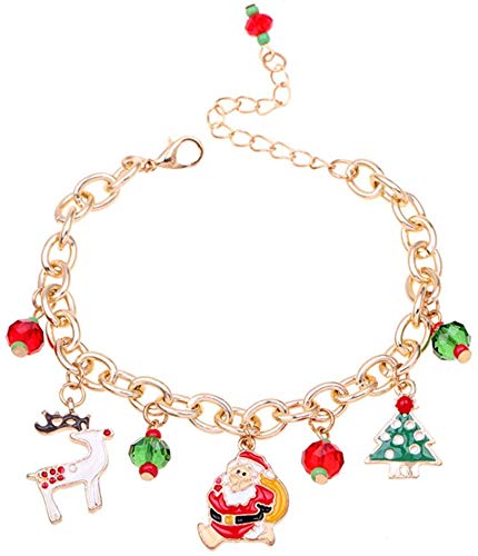 Koogel Weihnachtsanhänger, 50 Stück Charms Anhänger Weihnachten Halskette Armband Ohrringe Anhänger DIY Weihnachtsschmuck