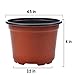 Coolrunne Plastic Flower Seedlings Nursery Pots (4.5 in(50 PCS))