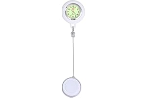 ULTECHNOVO Nurse Pocket Watch with Retractable Clip and Luminous Dial Hanging Medical Watch for Healthcare Professionals 3.5X