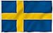 Sweden 3ft x 5ft Printed Polyester Flag | Durable Outdoor and Indoor Use | Strong Header with Brass Grommets | Ideal for Home, Office, and Outdoor Displays