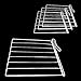 Evelots Set of 4 Closet Shelf Dividers for Wooden Shelving, Wire Design, White