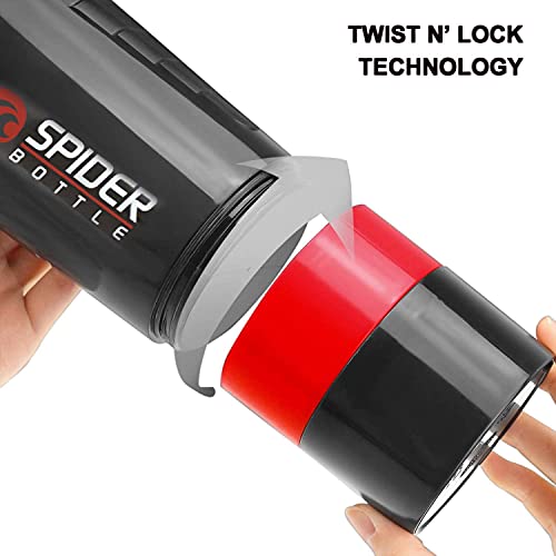 FITNESS-STATION-Spider-Protein-Shaker-Water-Bottle-Sipper-for-Gym-Red-Black-500-ML FITNESS STATION Spider Protein Shaker Water Bottle Sipper for Gym - 500 ML (Red)