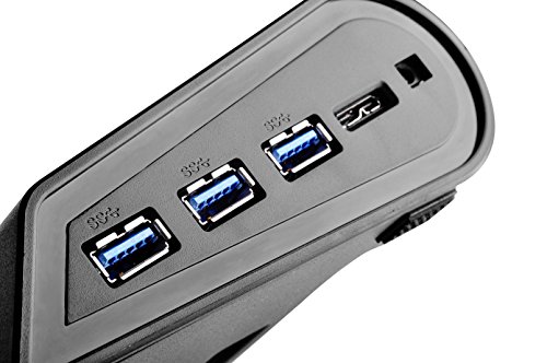 Silverstone Tek Multifunctional Laptop Cooler with Crossflow Fan, Networking Capabilities and 3x SuperSpeed USB 3.0 Ports (NB05B)